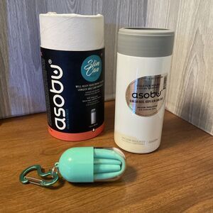 Slim Can Kuzie By Asobu Stainless For 13 Oz Tall Skinny Can Straw Pearl Clip